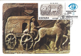 ESPAGNE - CARTE MAXIMUM - Yvert N° 2338 - ANCIEN CHARIOT ROMAIN POSTAL - Maximum Cards