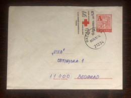 YUGOSLAVIA TRAVELLED COVER 1997  YEAR RED CROSS HEALTH MEDICINE - Cartas & Documentos
