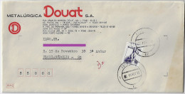 Brazil 1979 Metallurgical Douat Cover From Joinville To Florianópolis Stamp Professions Series Carnauba Harvester - Cartas & Documentos