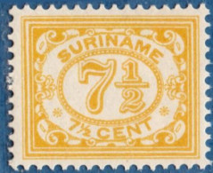 Suriname 1913 (1932) 7½ C Yellow MH - Suriname ... - 1975