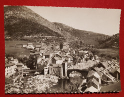 CPSM Grand Format - (rétrécit) -  Le Pont De Montvert -(Lozère) - Vue Générale - Les Deux Ponts - Le Pont De Montvert