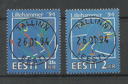 ESTLAND Estonia 1994 Michel 221 - 222 Olympic Games Olympische Spiele Lillehammer Norway O Perfect Cancels - Invierno 1994: Lillehammer