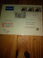 Czecho To Uruguay.rajec- Jestrebi.reg Letter. Yv2778 Culture Palace & Defs.e8 Reg Post .conmem For Post 1 Or 2 - Storia Postale
