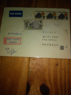 Czecho To Uruguay.rajec- Jestrebi.reg Letter. Yv2778 Culture Palace & Defs.e8 Reg Post .conmem For Post 1 Or 2 - Cartas & Documentos