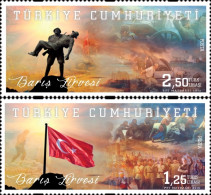 (4154-55) PEACE SUMMIT FLAG MNH** - Neufs