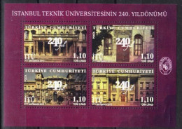 (4029-32 BL) TURKEY 240th ANNIVERSARY OF ISTANBUL TECHNICAL UNIVERSTY SOUVENIR SHEET MNH** - Neufs