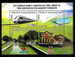 (4005-08 BL96) TURKEY 2013 UNESCO INTANGIBLE CULTURAL HERITAGE AND TURKISH WORLD CULTURE CENTER ESKISEHIR MNH** - Unused Stamps