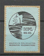 FINLAND 1976 Helsinki Police Polizei Vignette Anniversary, Used, On Piece - Policia – Guardia Civil