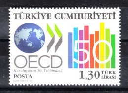 (3877) TURKEY 50th ANNIVERSARY OF OECD MNH** - Unused Stamps