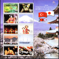 (3840-49 ) JAPAN YEAR 2010 IN TURKEY SOUVENIR SHEET MNH** - Unused Stamps