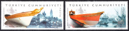 (3832-33) TURKEY THE SULTAN IS BOATS STAMPS SET SHIP MNH** - Neufs