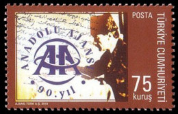 (3814) TURKEY 90th ANNIVERSARY OF ANATOLIAN AGENCY MNH** - Ongebruikt