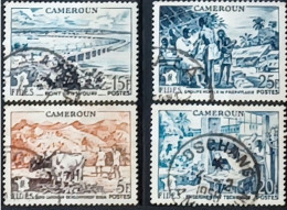 Cameroun  1956,  YT N°300-03  O,  Cote YT 3,6€ - Usati