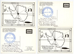 Antarctica And The Falkland Islands 1993 6 Postcards M.V. Northern Ranger Ship Expedition - Isole Falkland