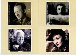 Great Britain 1985 5 Mint PHQ Postcards, Set 87, 20th Century Film Stars & Directors - PHQ-Cards