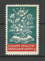 FINLAND FINNLAND Propaganda Vignette Poster Stamp Invalidenhilfe Help War Invalids Welfare Charite Wohlfahrt * - Erinnophilie