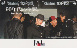 TC JAPON / 110-81524 - AVIATION JAL - MUSIQUE - JANET JACKSON - MUSIC JAPAN AIRLINES Free Phonecard / Avion - Música