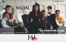 TC JAPON / 110-85704 - AVIATION JAL - MUSIQUE - JANET JACKSON - MUSIC JAPAN AIRLINES Free Phonecard / Avion - Musik