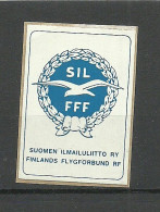 FINLAND FINNLAND Finnish Flight Fund Aviation Vignette Sticker/Aufkleber, Used, On Piece - Erinnophilie