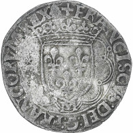 France, François Ier, Douzain à La Croisette, Toulouse, TB+, Billon - 1515-1547 François 1er