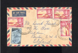 S4008-TONGA-AIRMAIL COVER NUKUALOFA To LONDON (england) 1954.British Colonies.Enveloppe AERIEN - Tonga (...-1970)