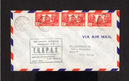 15499-NOUVELLE CALEDONIE-AIRMAIL COVER NOUMEA To MATAUTU(wallis Futuna)1947.WWII.ENVELOPPE.New Caledonia.FRENCH COLONIES - Briefe U. Dokumente