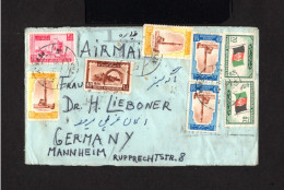 K623-AFGHANISTAN-AIRMAIL COVER PERWAN To MANHEIM (germany) 1953.AEREO.Enveloppe Aerien - Afghanistan