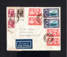 K637-PERSIA-IRAN-PERSIE.AIRMAIL Nazi Censor COVER TEHERAN To AUE I.SA (germany) 1940.WWII.POSTES PERSANES.Aerien. - Iran