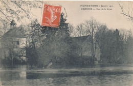 Crosnes (91 Essonne) Inondations De Janvier 1910 Vue De La Ferme - édit. ELD - Crosnes (Crosne)