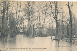 Crosnes (91 Essonne) Crue De L'Yerres Du 20 Janvier 1910 Barrage De Crosnes - édit. Mulard N° 1 Bis - Crosnes (Crosne)