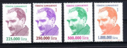 (3197-00) TURKEY REGULAR ISSUE STAMPS WITH THE PORTRAIT OF ATATURK MNH** - Nuevos