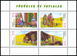 (3224-27 BL45) TURKEY THE YURUKS AND THE HIGH PLATEAUX SOUVENIR SHEET MNH** - Unused Stamps