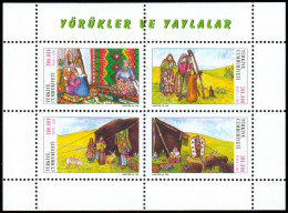 (3224-27 BL45) TURKEY THE YURUKS AND THE HIGH PLATEAUX SOUVENIR SHEET MNH** - Neufs