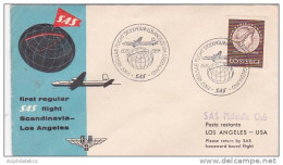 Sweden 1954 FFC Stockolm Los Angeles By SAS - Covers & Documents