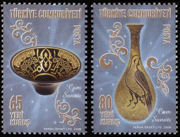 (3698-99) TURKEY TRADITIONAL TURKISH ARTS GLASS MNH** - Nuevos