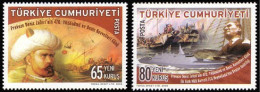 (3700-01) TURKEY 470th ANNIVERSARY OF PREVEZE NAVAL WAR AND NAVALFORCES DAY MNH** - Unused Stamps