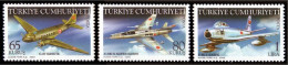 (3719-21) TURKEY AIRPLANES MNH** - Ongebruikt