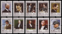 (3750-59) TURKEY DEFINITIVE POSTAGE STAMPS DEPICTING (ATATURK) MNH** - Ongebruikt