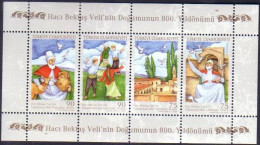 (3773-76) TURKEY 800th ANNIVERSARY OF THE BIRTH OF HACI BEKTAS VELI SOUVENIR SHEET MNH** - Ungebraucht