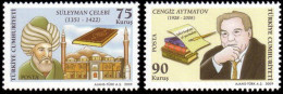 (3785-86) TURKEY FAMOUS TURKS STAMPS SET MNH** - Unused Stamps