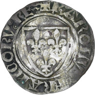 France, Charles VI, Blanc Guénar, 1389-1420, Cremieu, 2nd Emission, Billon - 1380-1422 Carlos VI El Bien Amado