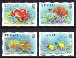 TUVALU - 1988 CORAL LIFE 2nd SERIES SET (4V) FINE MNH ** SG 498-501 - Tuvalu