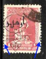 (0870) 1928 TURKEY OVERPRINTED COMMEMORATIVE STAMPS FOR SMYRNA SECOND EXHIBITION STAMPS USED ERROR !!! - Andere & Zonder Classificatie