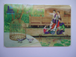 THAILAND LENSO USED NUMBER 27/250 PAINTINGS FAMILY AND BIRDS - Thaïland