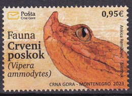 MONTENEGRO 2023,FAUNA,SNAKES,RED NOSE,HORNED VIPER,VIPER AMMODYTES,MNH - Serpents