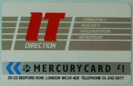 UK - Great Britain - Mercury - MER034 - 18MERC - IT Direction - 2003ex - Mint - [ 4] Mercury Communications & Paytelco