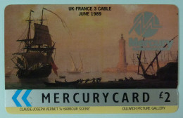 UK - Great Britain - Mercury - MER036 - 17MERE - Matt Reverse - UK France Cable - Harbour Scene - 1589ex - Mint - Mercury Communications & Paytelco