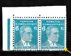 (0952x) First Ataturk Postage Stamps 1931 Per MNH** MAJOR ERROR !!! - Oblitérés