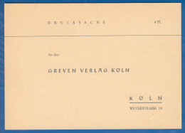 Deutschland; BRD; Drucksache; 4 Pf Gebührenfrei; Greven Verlag; Köln - Privatpost