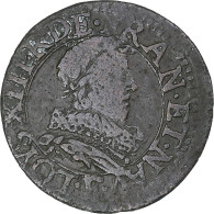 France, Louis XIII, Double Tournois, 1632, Tours, Cuivre, TB+, CGKL:440 - 1610-1643 Luigi XIII Il Giusto